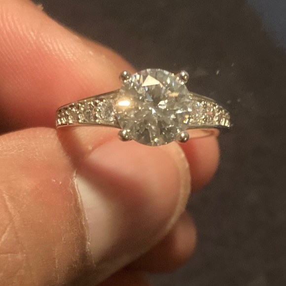 Diamonique Engagement Ring - Picture 3 of 5